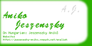 aniko jeszenszky business card